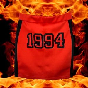 Red & black 1994 skirt